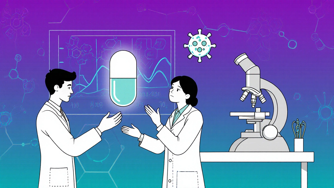 Laboratoire montrant nouvelle capsule à libération prolongée d'itraconazole et immunomodulateur.