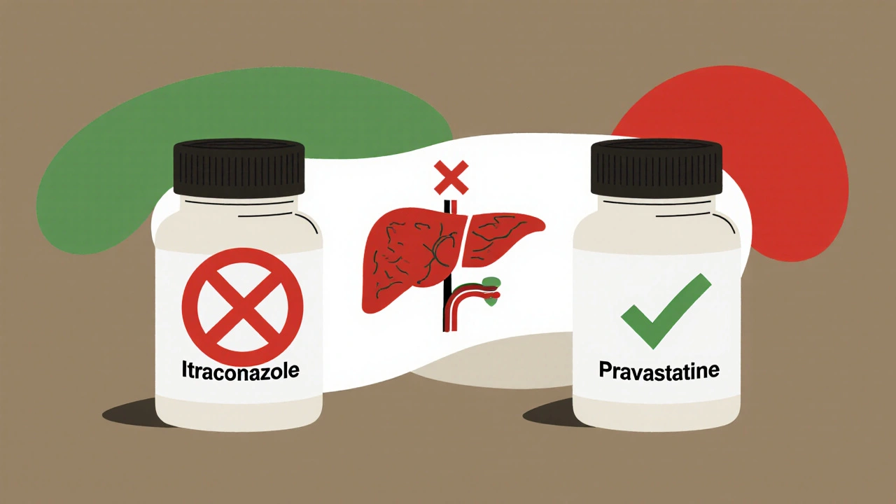Deux bouteilles de médicaments : l&#039;une interdite, l&#039;autre sécurisée, avec un chemin métabolique bloqué ou ouvert.