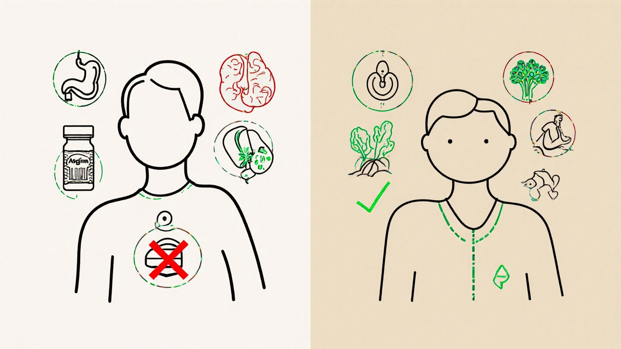 Deux personnes : l&#039;une avec un interdit d&#039;aspirine, l&#039;autre avec un feu vert, selon leur risque cardiaque.