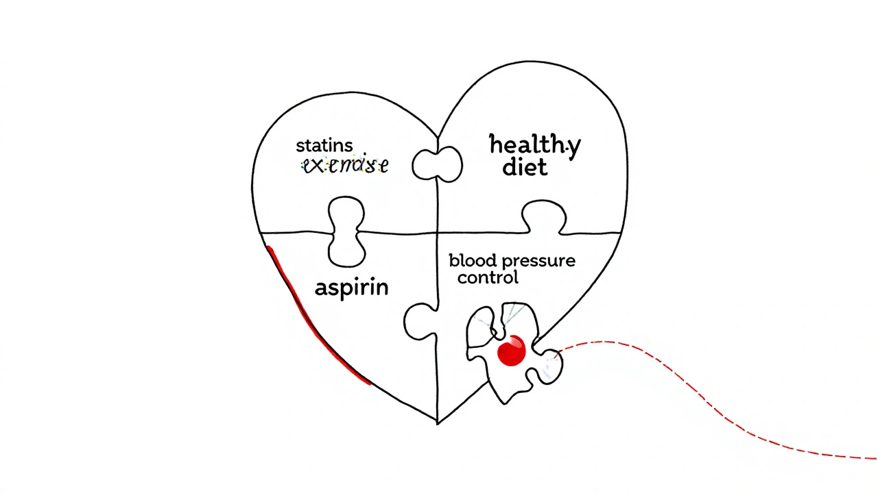 Un cœur en forme de puzzle complet sans aspirine, qui reste à l&#039;écart comme option non essentielle.