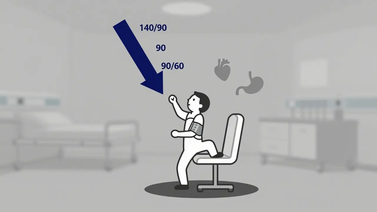 Neuropathie autonome : baisse de la pression artérielle et symptômes gastro-intestinaux