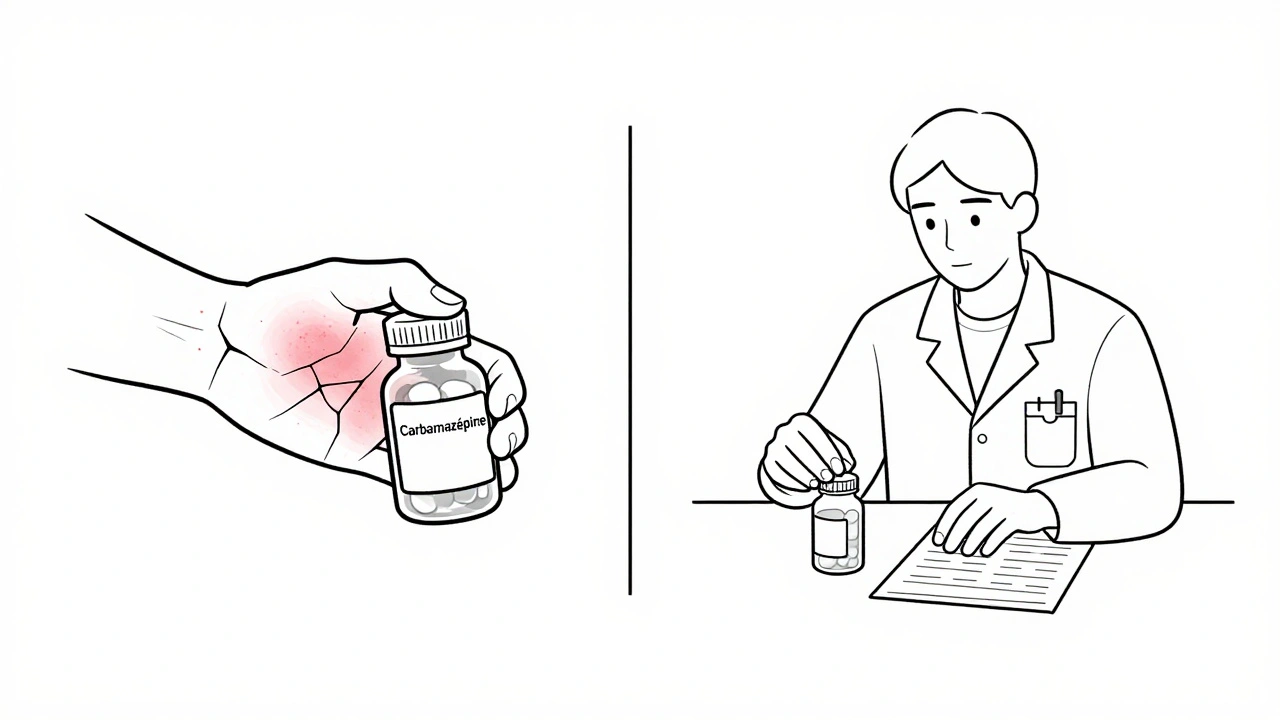 Scène divisée : arrêt brutal d&#039;un médicament vs sevrage progressif guidé par un médecin.
