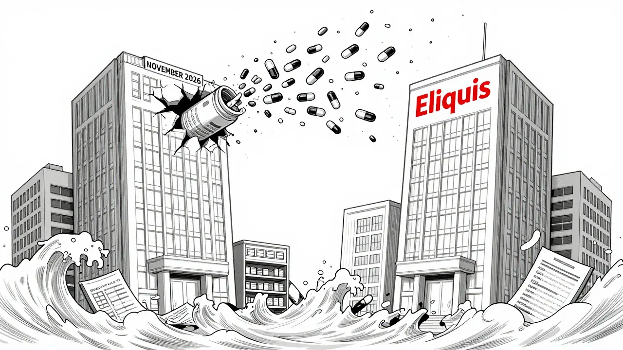 Un médicament Eliquis qui se brise, libérant une vague de génériques.