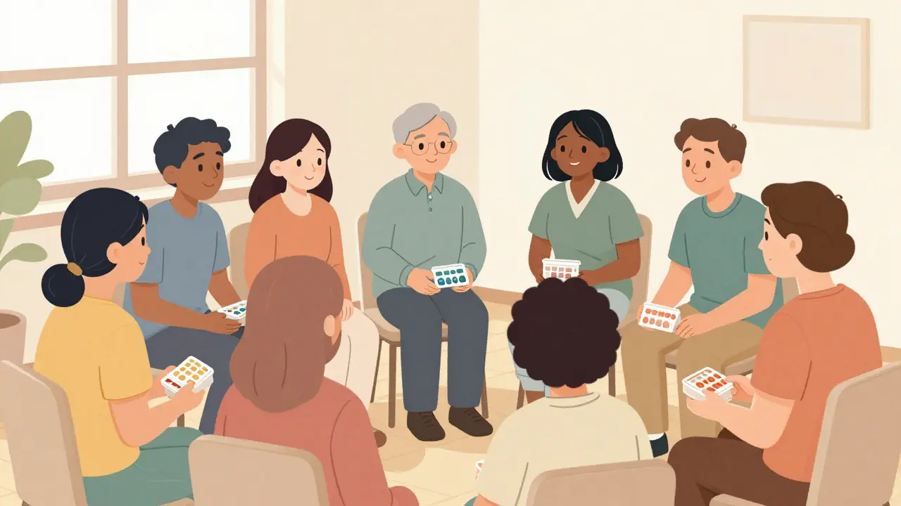 Groupes de soutien et programmes communautaires pour améliorer l'observance médicamenteuse