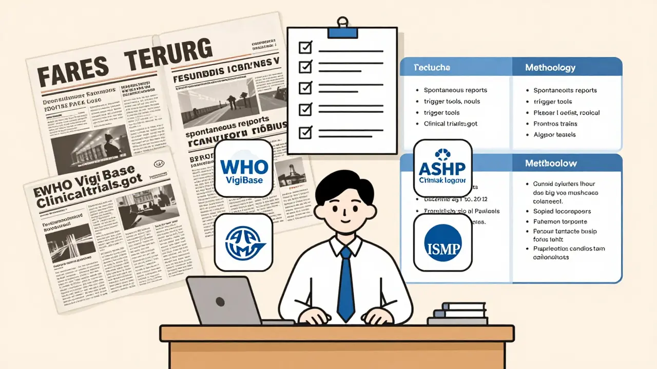 Individu consultant des sources médicales fiables tandis que des articles trompeurs disparaissent derrière lui.