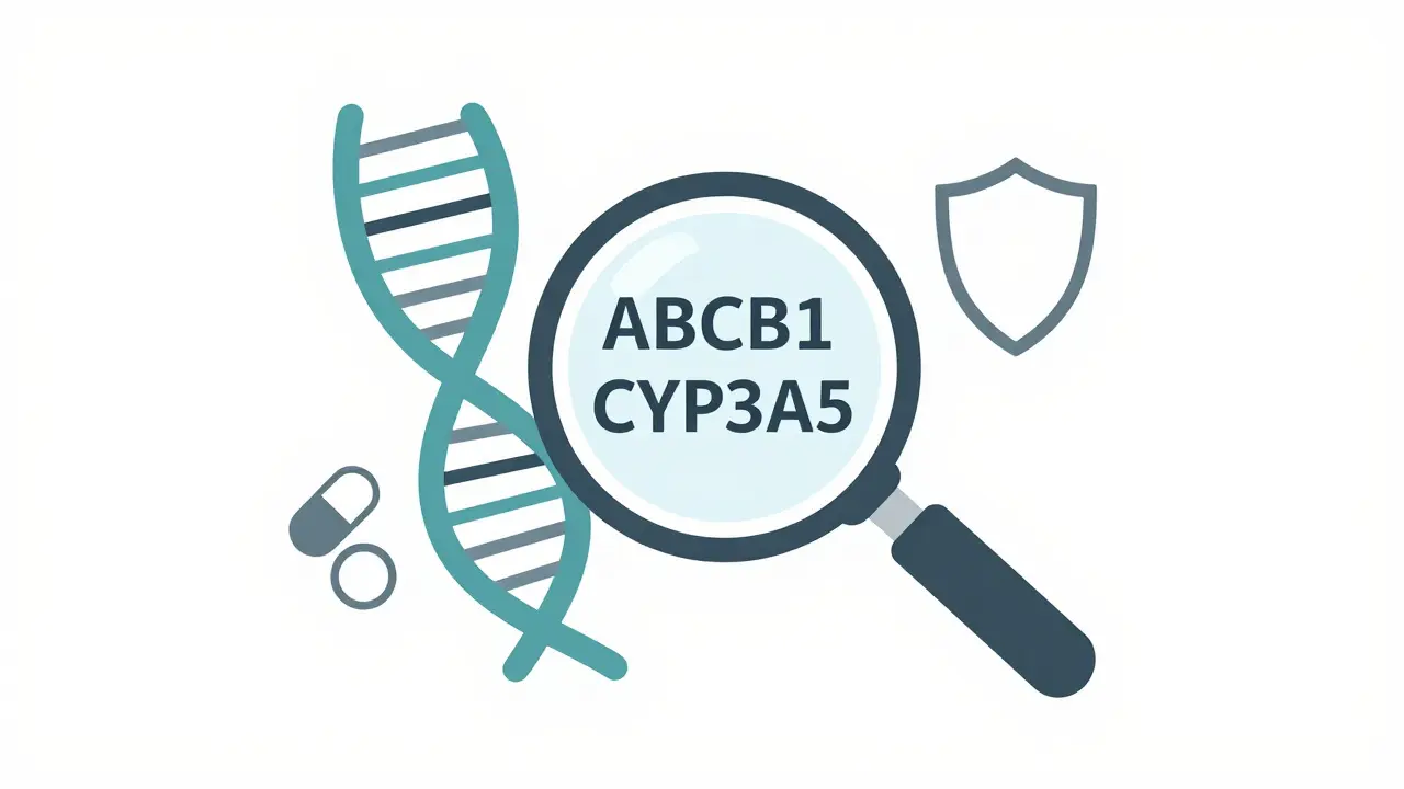 Représentation monoline de l'analyse génétique pour une posologie personnalisée.