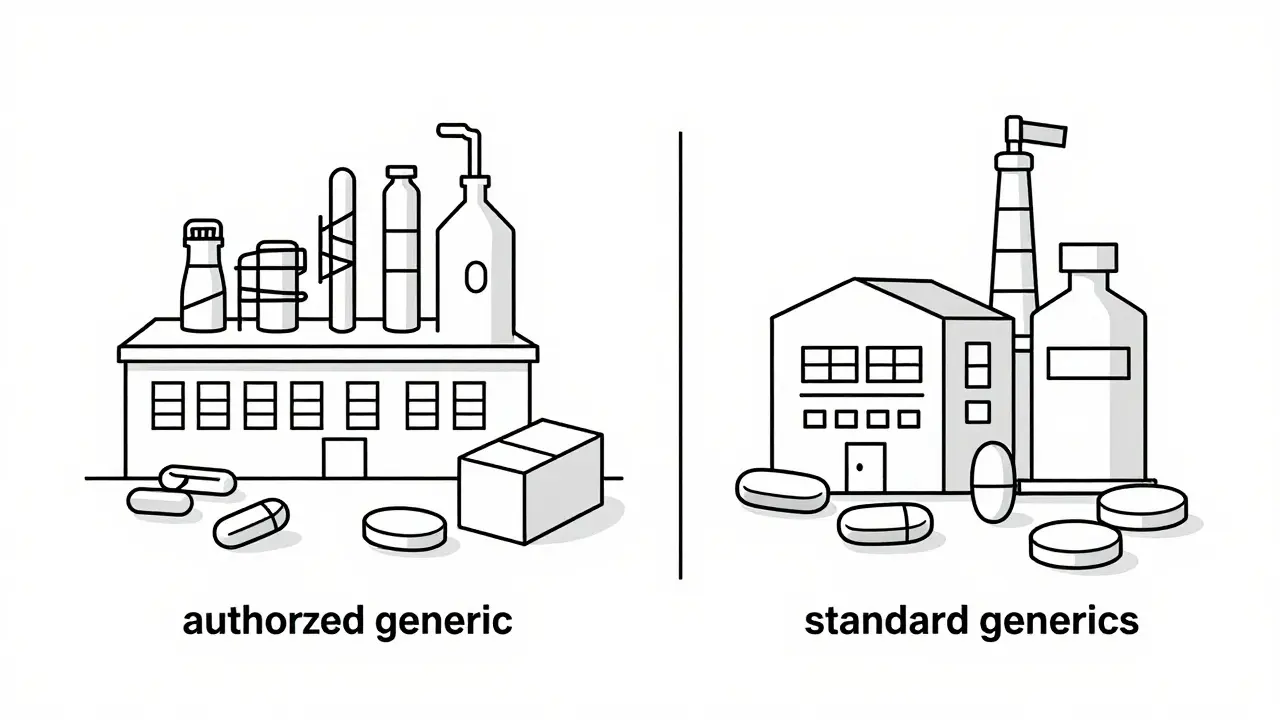 Comparaison visuelle des processus de fabrication des génériques