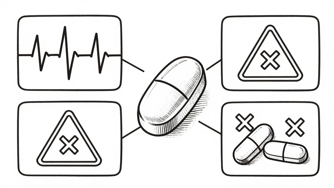 Pilule Captopril et symboles de sécurité médicale, style monoligne